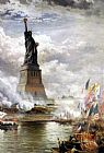 Edward Moran Unveiling the Statue of Liberty painting